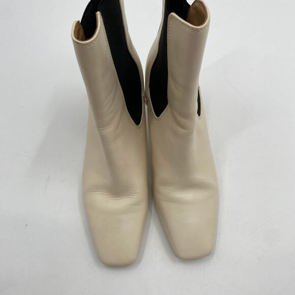 Sam Edelman ivory leather chelsea kitten heel boots - Picture 2 of 5